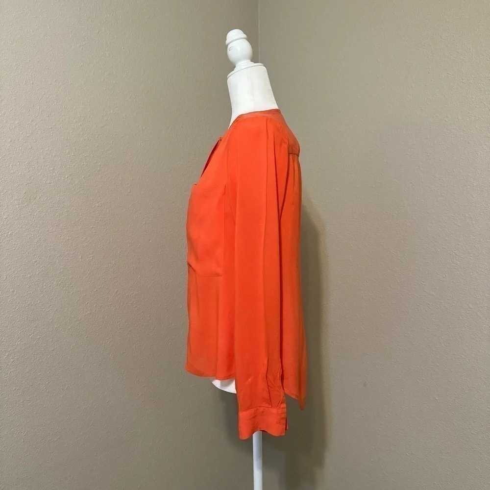 Anthropologie Maeve Clara Coral Button Down Blouse Size 4 - Picture 7 of 8
